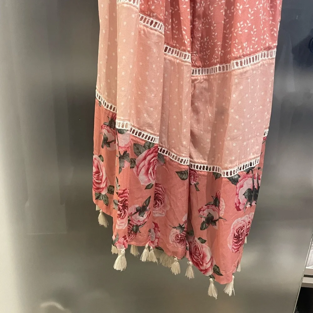 Agua Bendita Pink Midi Dress - Picture 3 of 4